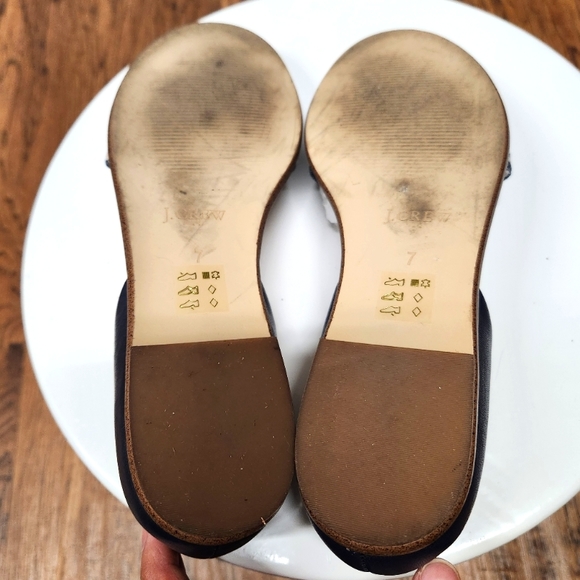 JCrew White/Navy Stripes Flat Shoes - Picture 6 of 6
